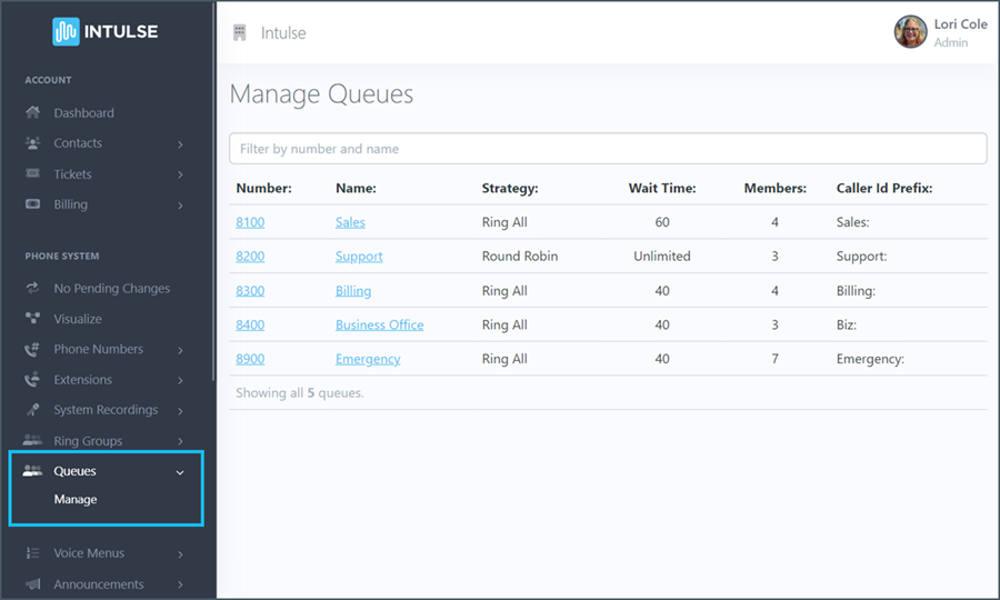 Manage Queues